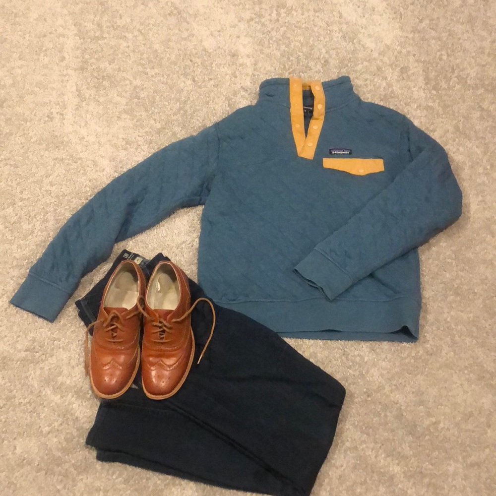 Patagonia quilted organic cotton snap-t pullover